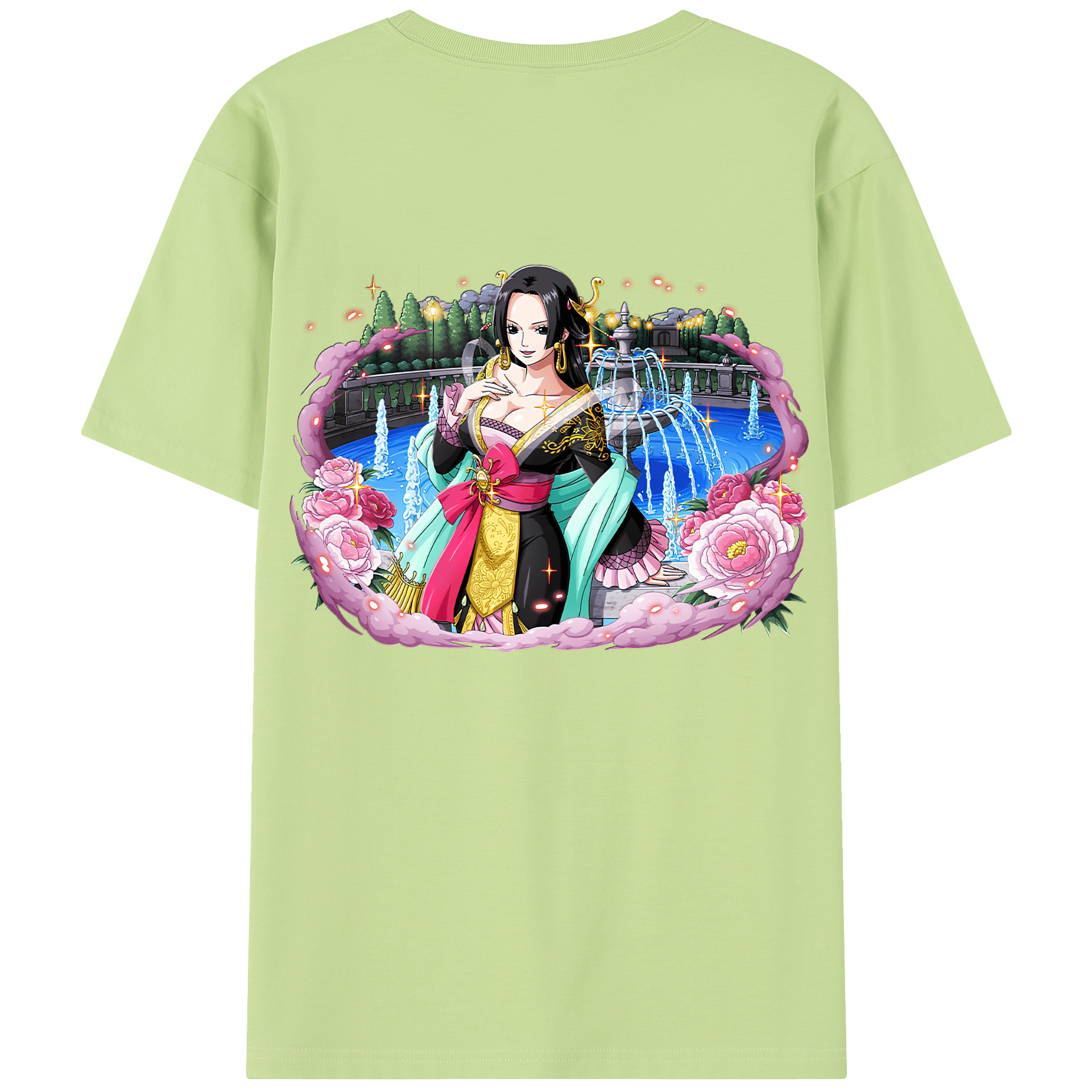 ワンピース ボア・ハンコック ONE PIECE Boa·Hancock 綿100％半袖Tシャツ（背面プリント）